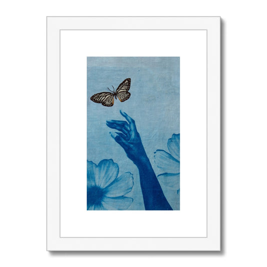 The Butterfly and Hand - Framed & Mounted Print