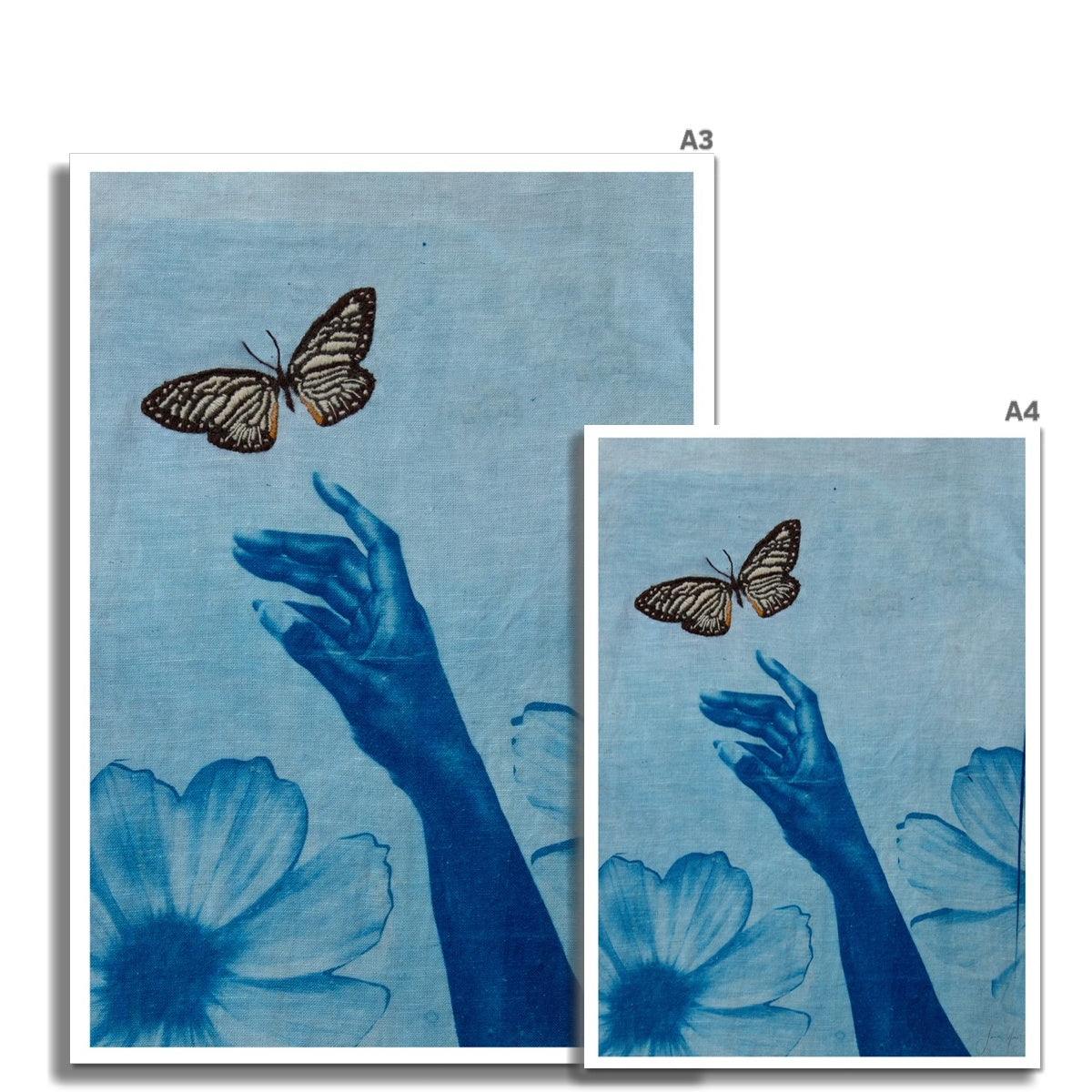 The Butterfly and Hand - Fine Art Print
