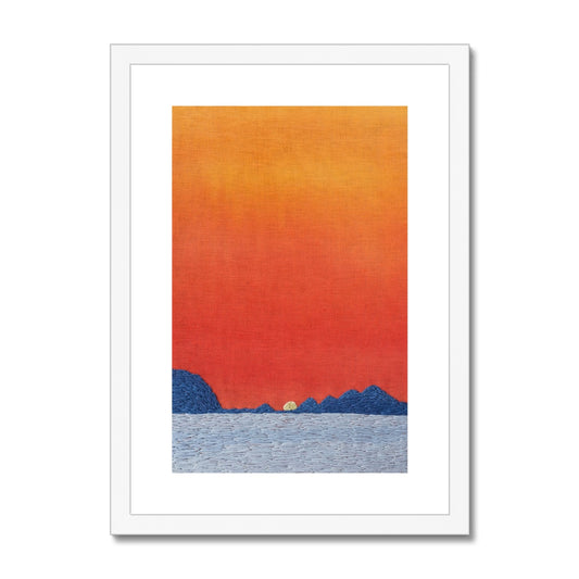 Basque Sunset - Framed & Mounted Print