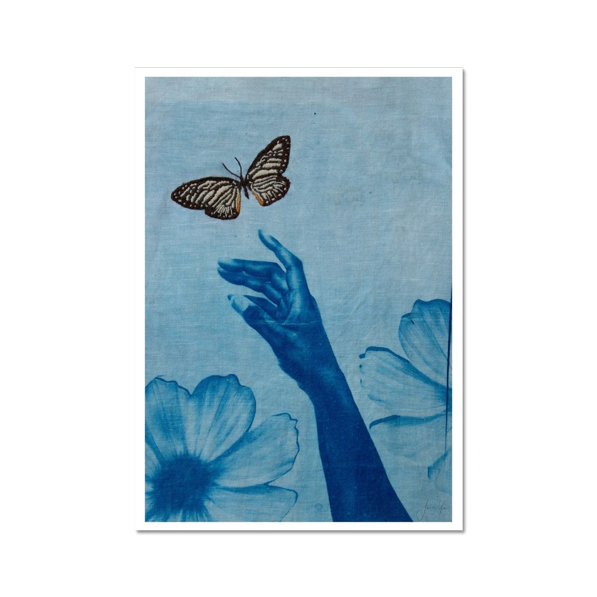 The Butterfly and Hand - Fine Art Print